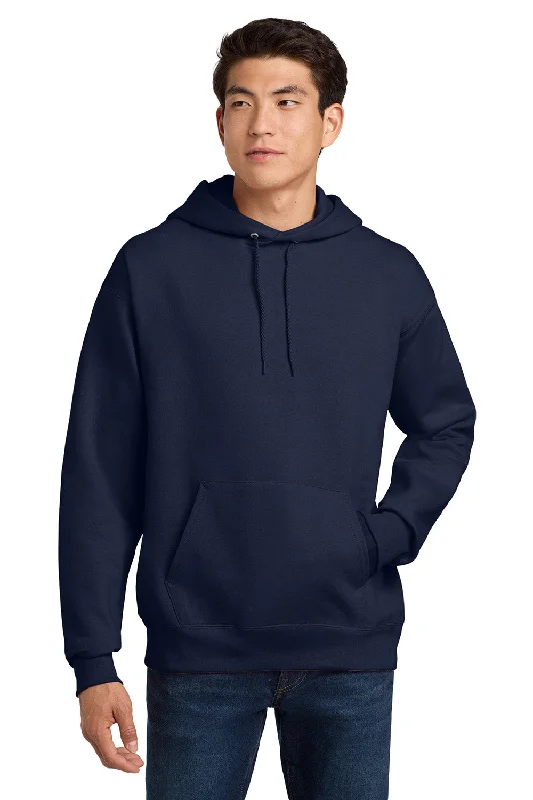 Deep Discounts Hanes Mens Ultimate Cotton PrintPro XP Pill Resistant Hooded Sweatshirt Hoodie w/ Pouch Pocket - Navy Blue Deep Discounts Hanes Mens Ultimate Cotton PrintPro XP Pill Resistant Hooded Sweatshirt Hoodie w/ Pouch Pocket - Navy Blue