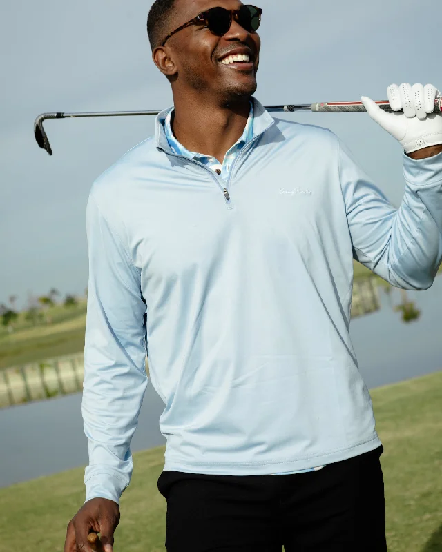 Weekend Deals That Dazzle The Kiawah - Sky Blue Quarter Zip Pullover