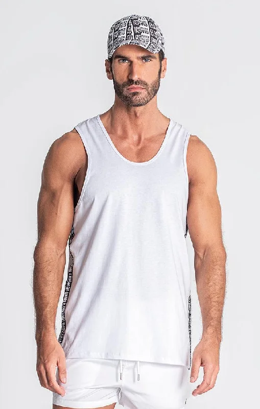 Price Break White Multiply Tape Tanktop