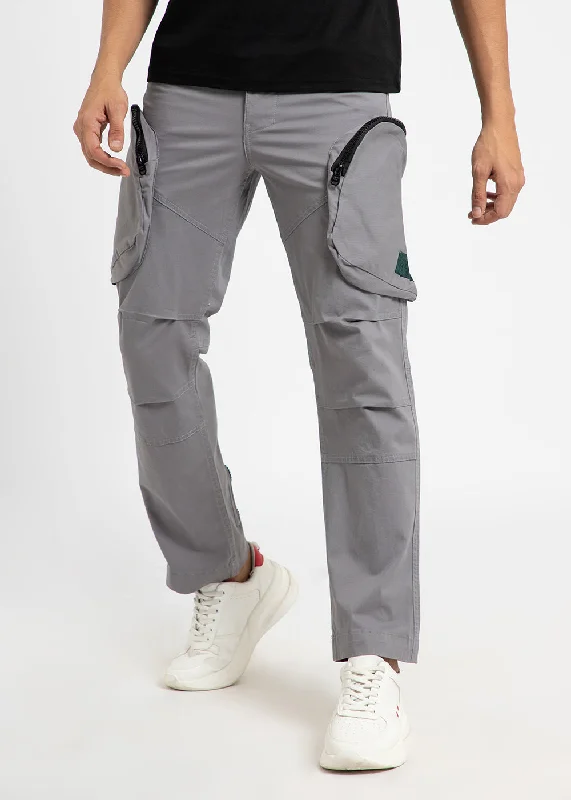 Fantastic Savings Oslo Gray Zipper Cargo Pant