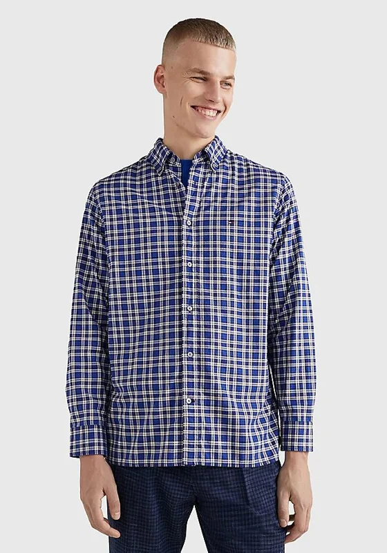 Don't Miss Tommy Hilfiger Mini Blackwatch Tartan Shirt, Yale Navy & Sapphire Blue