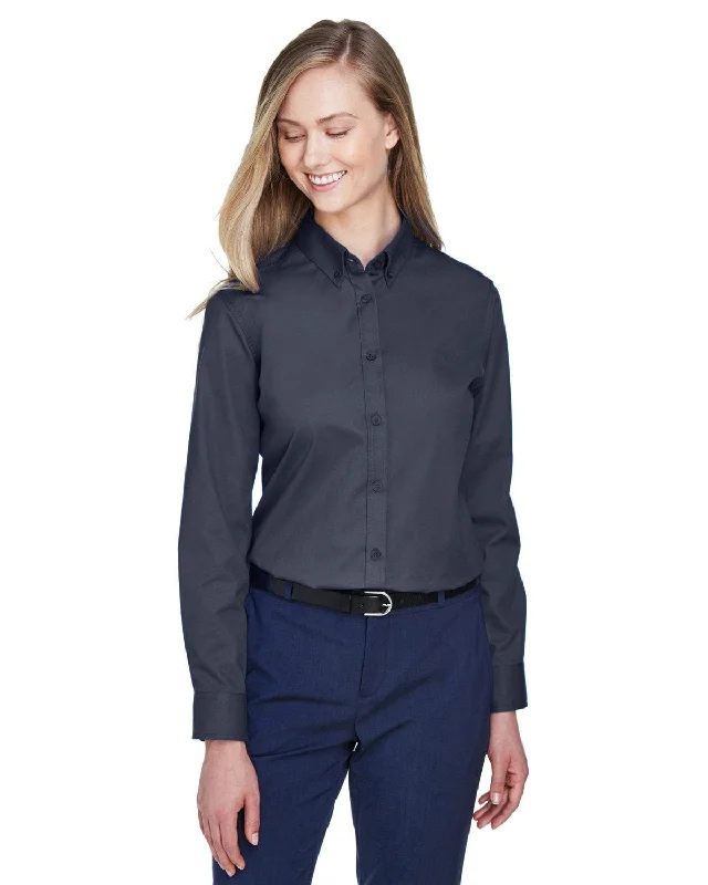 Online Only Core 365 Operate Ladies Long Sleeve Twill Shirt | Carbon