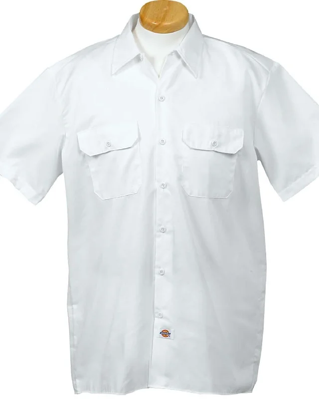Year-End Sale Dickies Short Sleeve Work Shirt | White