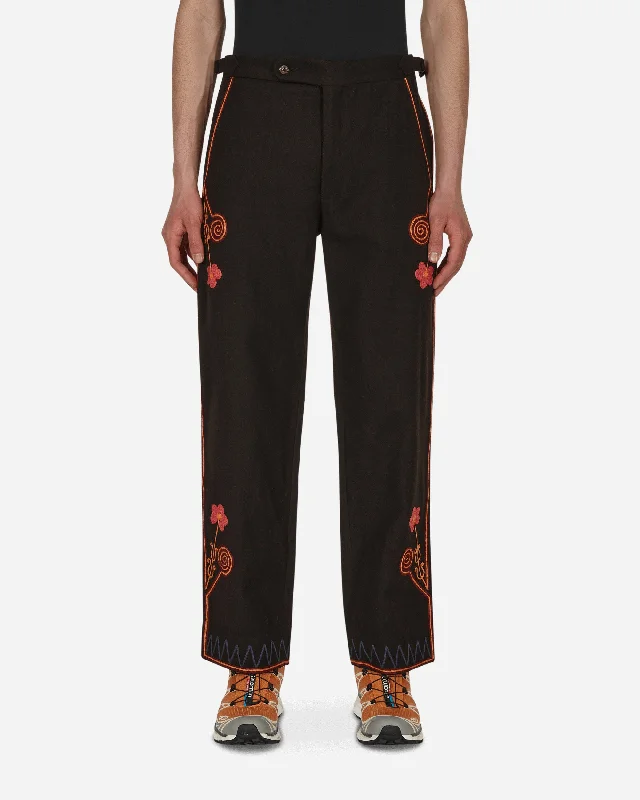 Super Sale Rancher Embroidered Trousers Brown