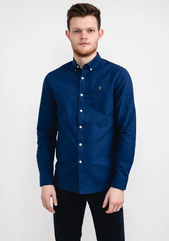 Steals and Deals Farah Brewer Long Sleeve Shirt, Rich Indigo