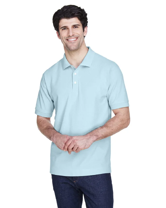 Weekend Deals That Sparkle Devon & Jones Fine Pima Pique Polo Shirt | Crystal Blue