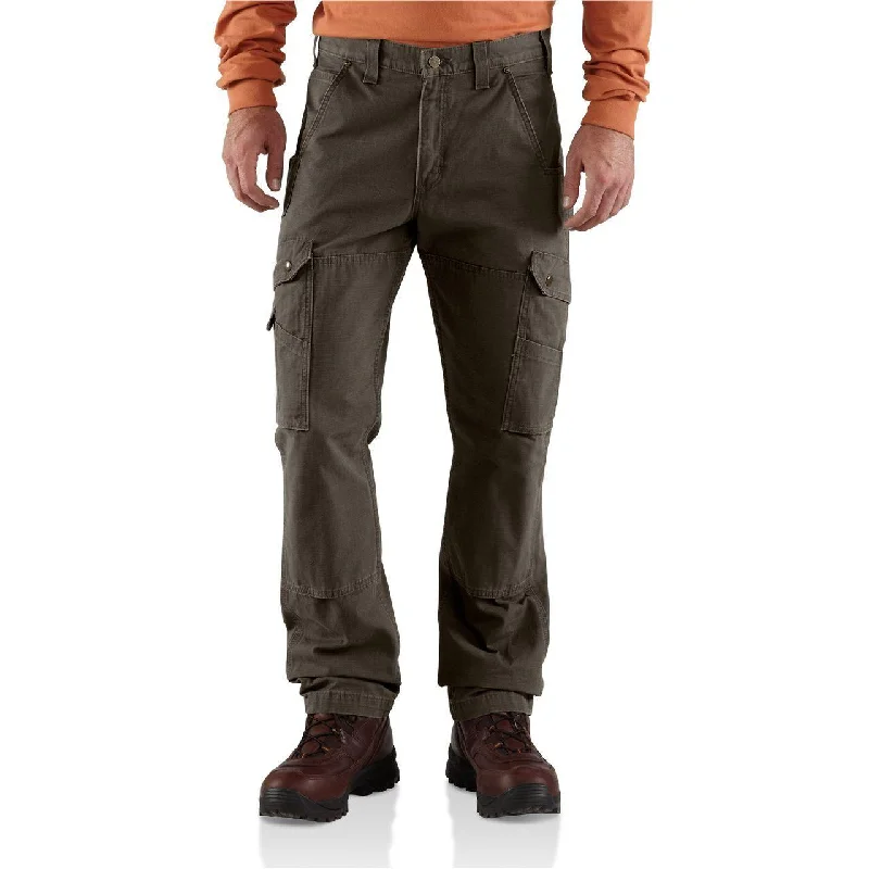 Bargain Bin Men'S Ripstop Cargo Work Pants (Dark Brown)