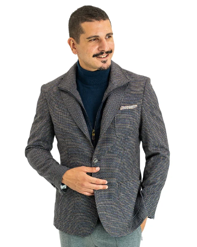 Amazing Value Navy & Rust Jacket With Detachable Zip Front Liner