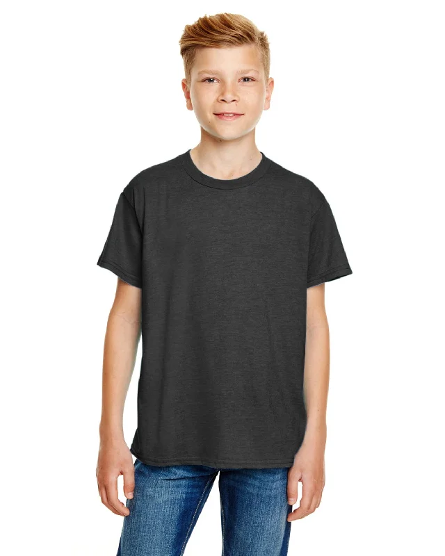 Weekend Shopping Made Better Anvil Youth Fashion Fit T-Shirt | Heather Dark Gry
