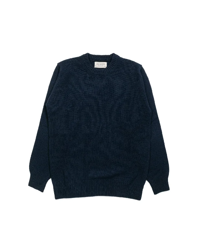 Weekend Discounts Worth Grabbing The Real McCoy's MC21114 Wool Crewneck Sweater Navy