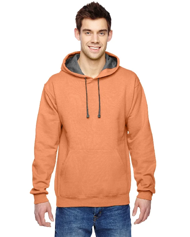 Time-Sensitive Fruit of the Loom Sofspun Hooded Sweatshirt | Orange Sherbet