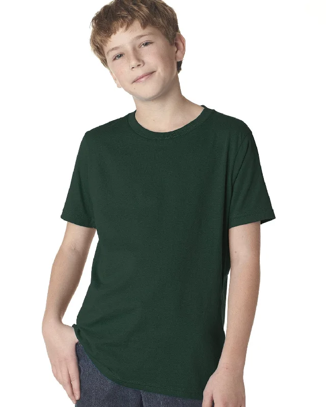Shop and Save Next Level Boys Premium Short Sleeve Crew Tee | Forest Green