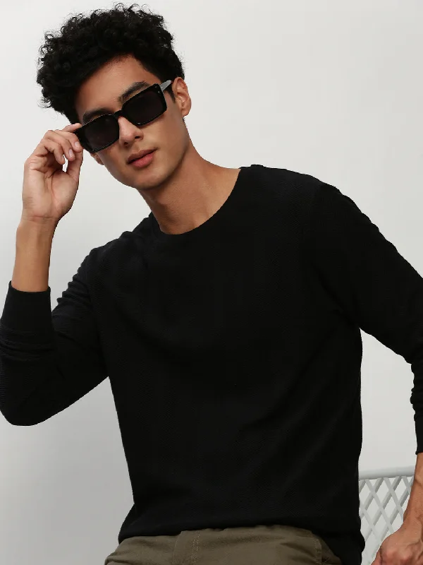 Great Bargain Men Black Chevron Casual Sweatshirts