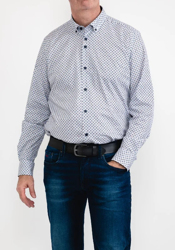 Can't Resist 6th Sense Geo Print Shirt, Blue & Grey