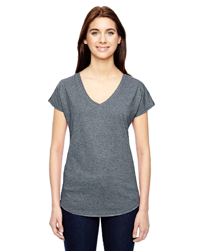 Great Bargain Anvil Ladies Triblend V-Neck T-Shirt | Heather Graphite