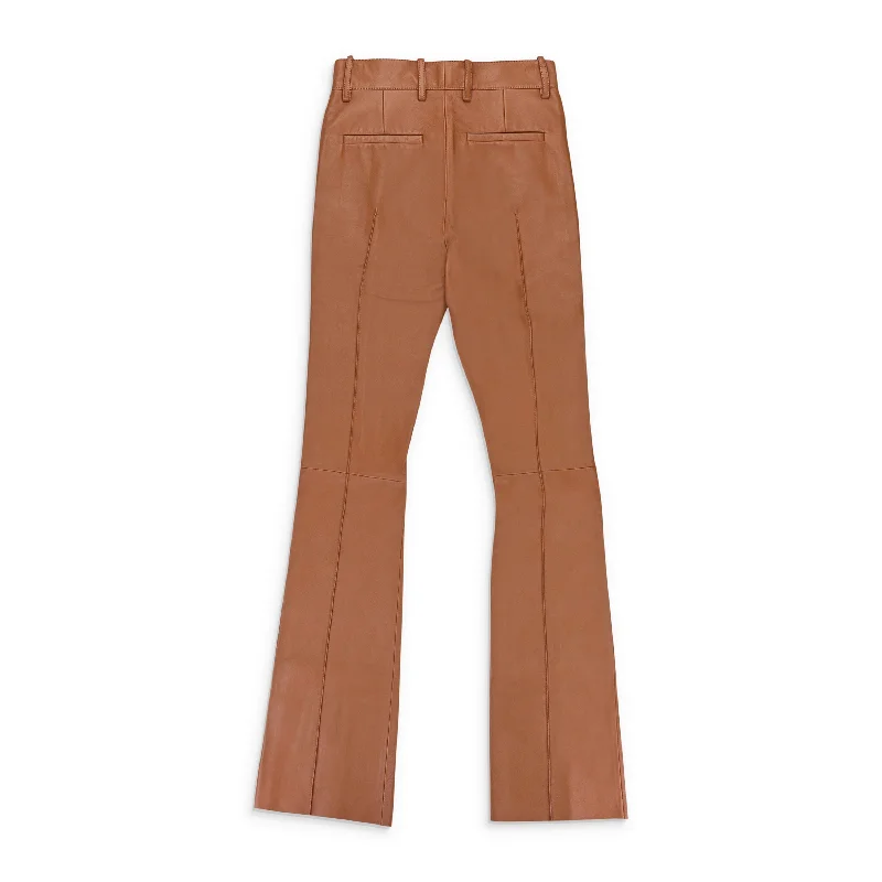 Daily Special FLARE LEATHER BROWN DRESS PANTS