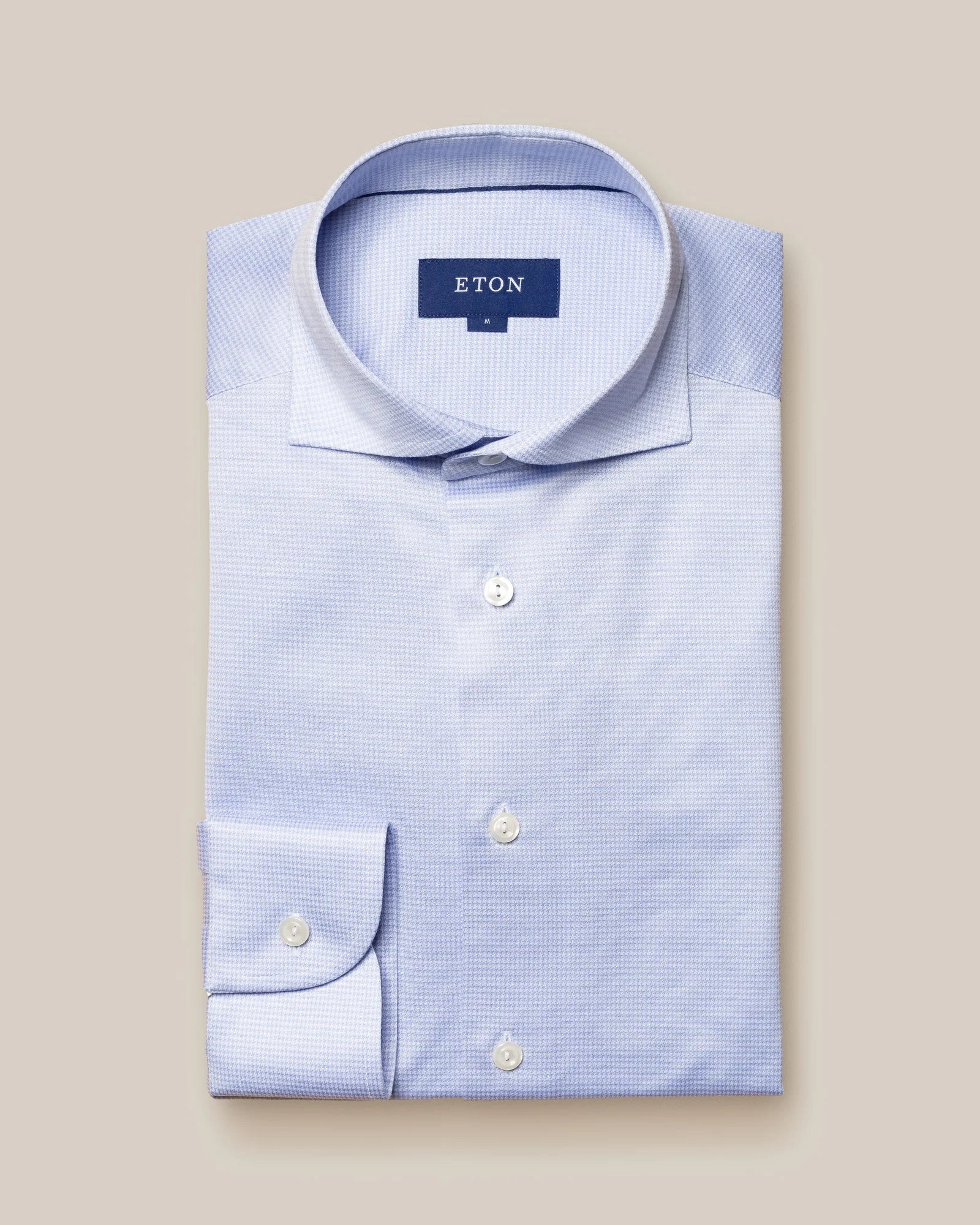 Value Deals Light Blue King Knit Stretch Slim Fit- ETON