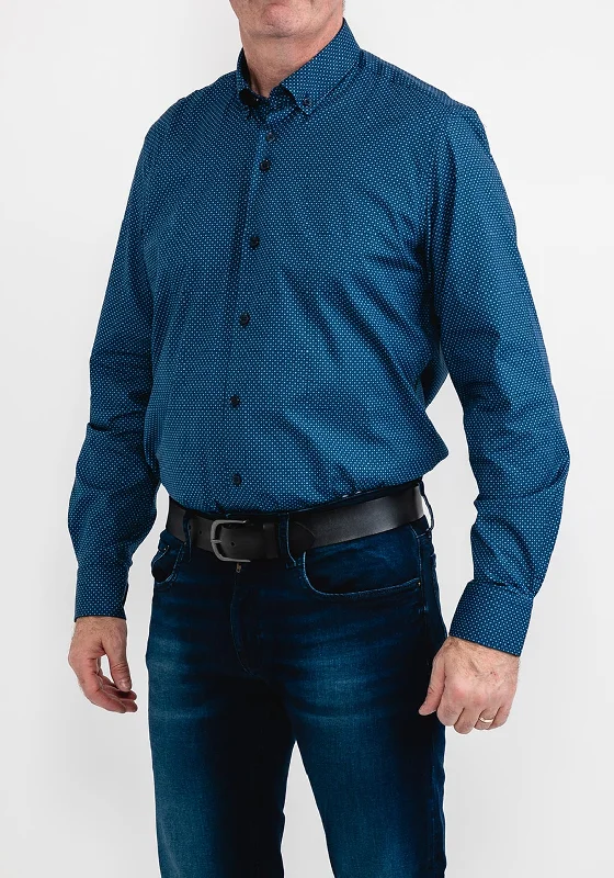 Deep Savings 6th Sense Geo Print Shirt, Navy