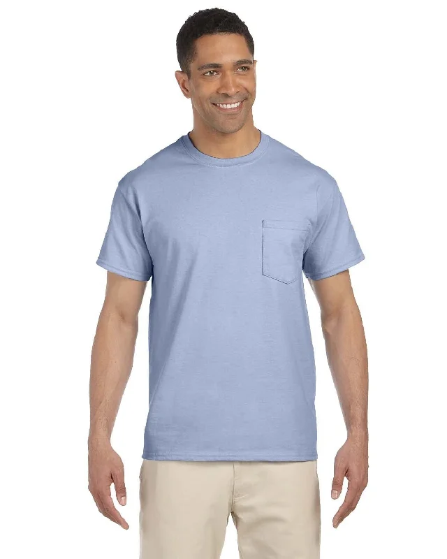 Weekend Offers That Dazzle Gildan Ultra Cotton Pocket T-Shirt | Light Blue