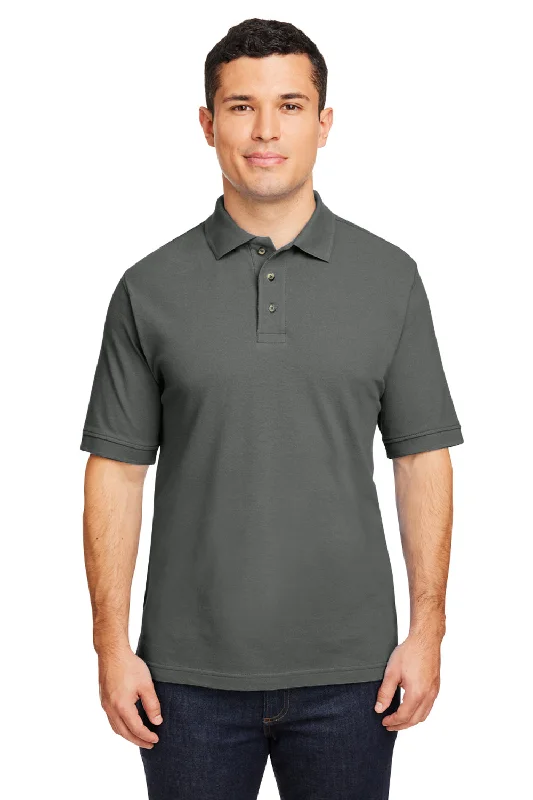 Fantastic Offers Harriton Mens Short Sleeve Polo Shirt - Charcoal Grey