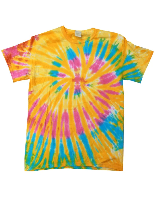 Bonus Savings Tie-Dye Youth 100% Cotton Tie-Dyed T-Shirt | Aurora