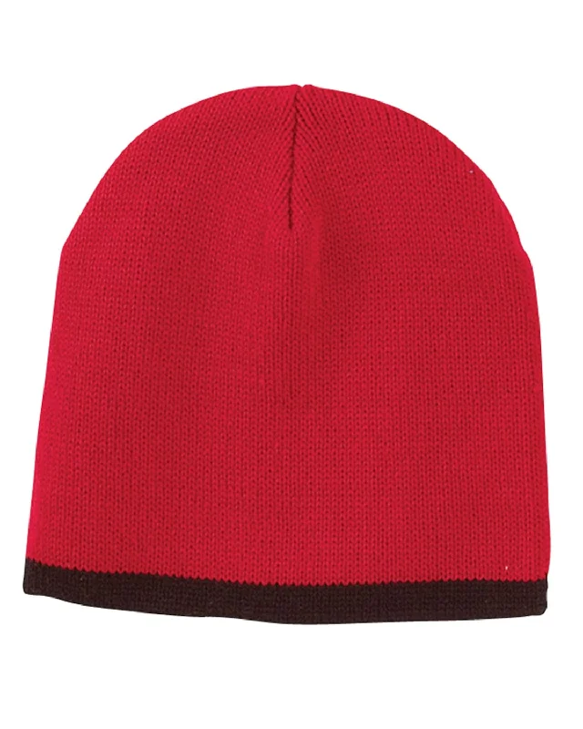 Stock Clearance Big Accessories Knit Cap | Red/ Black