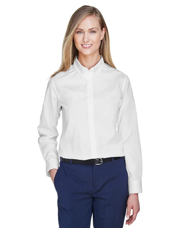Midnight Madness Core 365 Operate Ladies Long Sleeve Twill Shirt | White