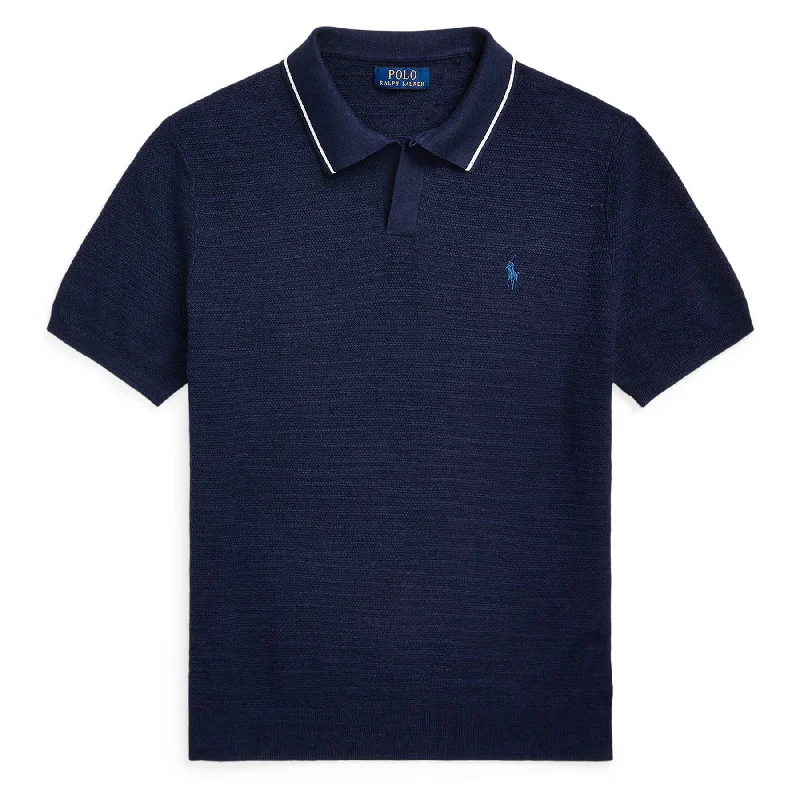 Seasonal Sale Johnny Collar Polo Bright Navy - AW24