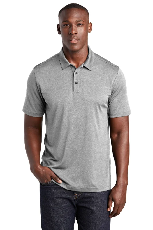 Warehouse Sale Sport-Tek Mens Endeavor Moisture Wicking Short Sleeve Polo Shirt - Heather Light Grey Warehouse Sale Sport-Tek Mens Endeavor Moisture Wicking Short Sleeve Polo Shirt - Heather Light Grey