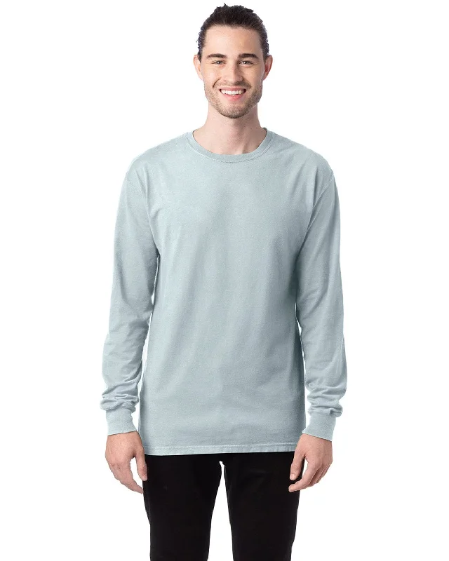Super Bargain ComfortWash by Hanes Unisex 100% Ringspun Cotton Long Sleeve T-Shirt | Soothing Blue