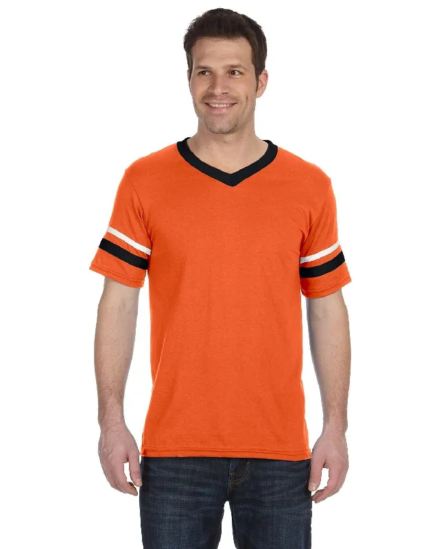 Quick Sale Augusta Sleeve Striped Jersey | Orange/ Blk/ Wht