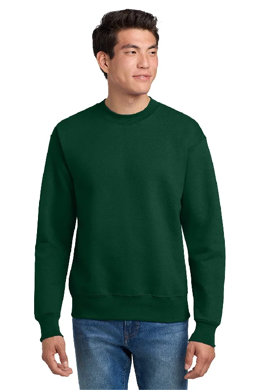 Bonus Savings Hanes Mens Ultimate Cotton PrintPro XP Pill Resistant Crewneck Sweatshirt - Deep Forest Green
