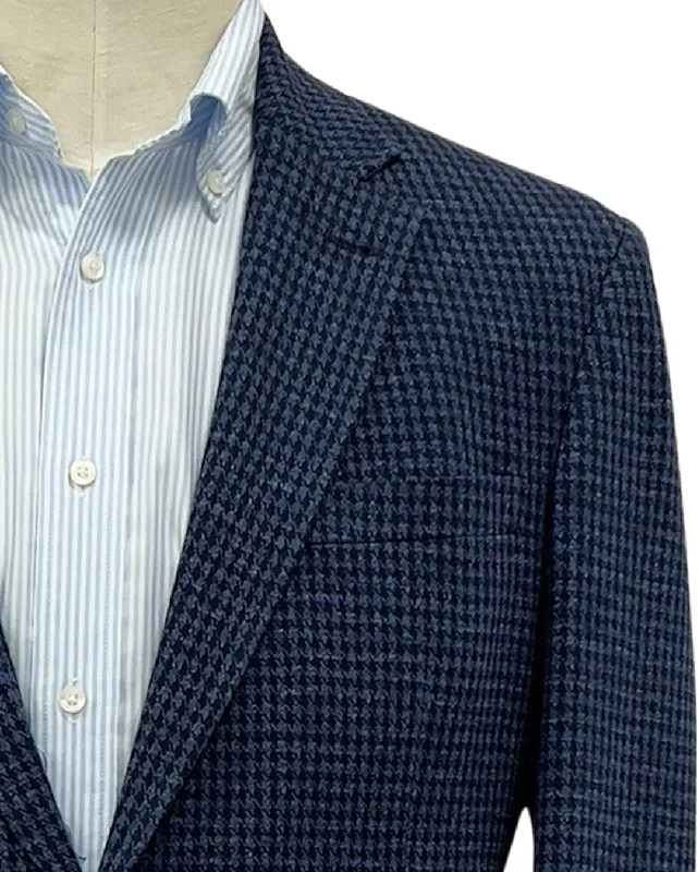 Instant Deal Navy Dogstooth Jersey Jacket