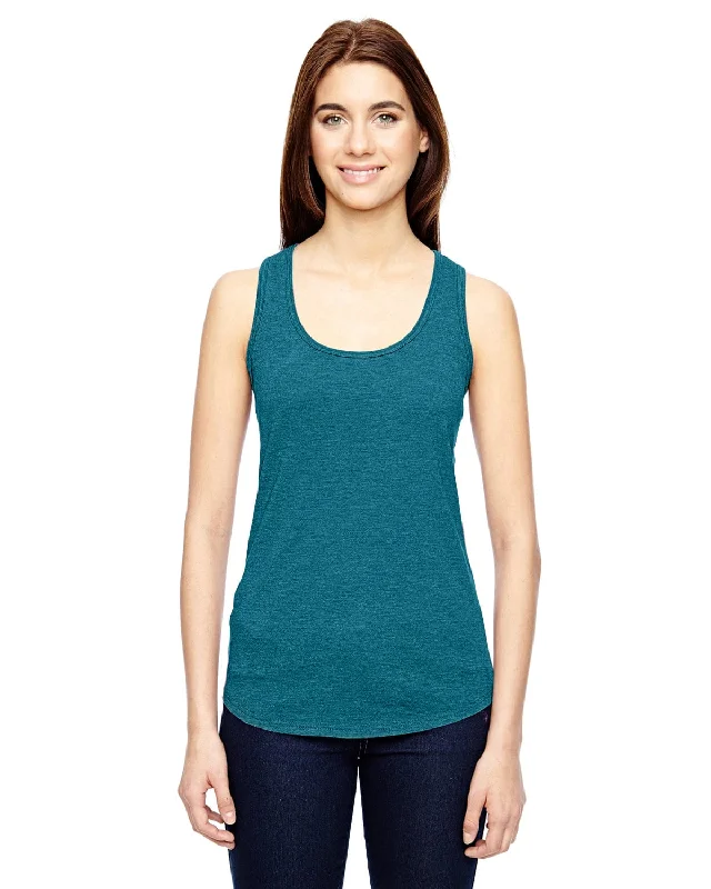Price Drop Anvil Ladies Triblend Racerback Tank | Hth Galap Blue