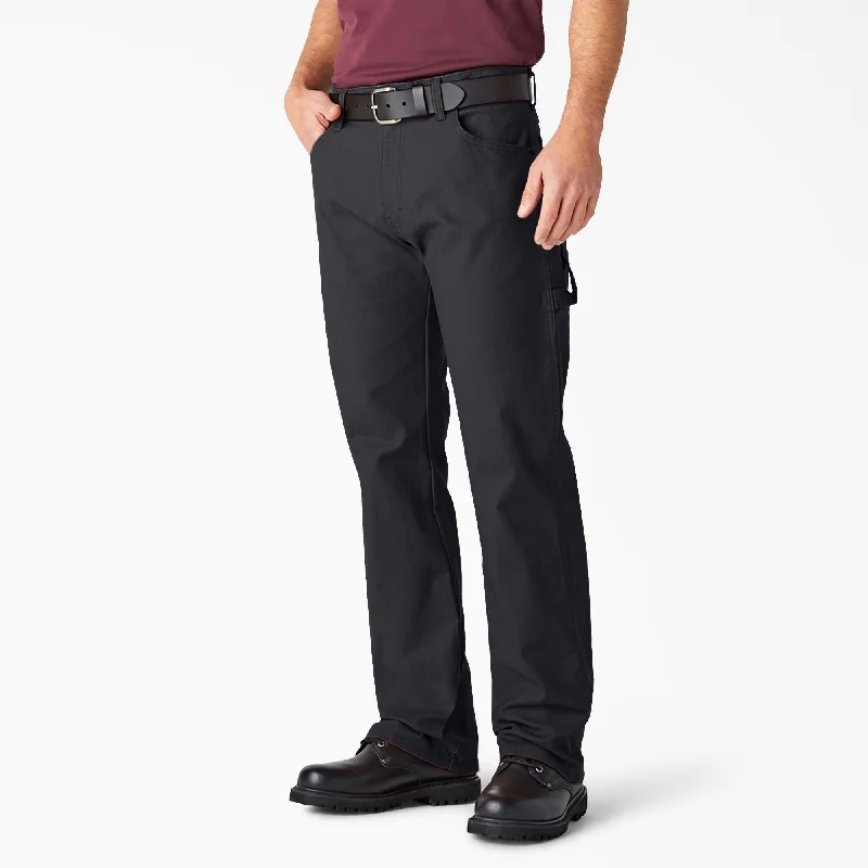 Don't Wait Relaxed Fit Heavyweight Duck Carpenter Pants, Black