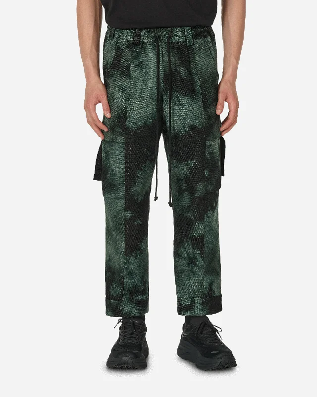 Daily Deals Rounded Velvet Tabbed Cargo Pants Green