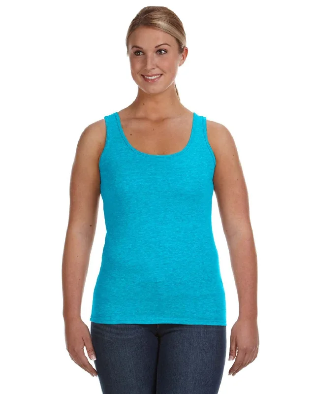 Unwind with Weekend Discounts Anvil Ladies Lightweight Tank | Caribbean Blue