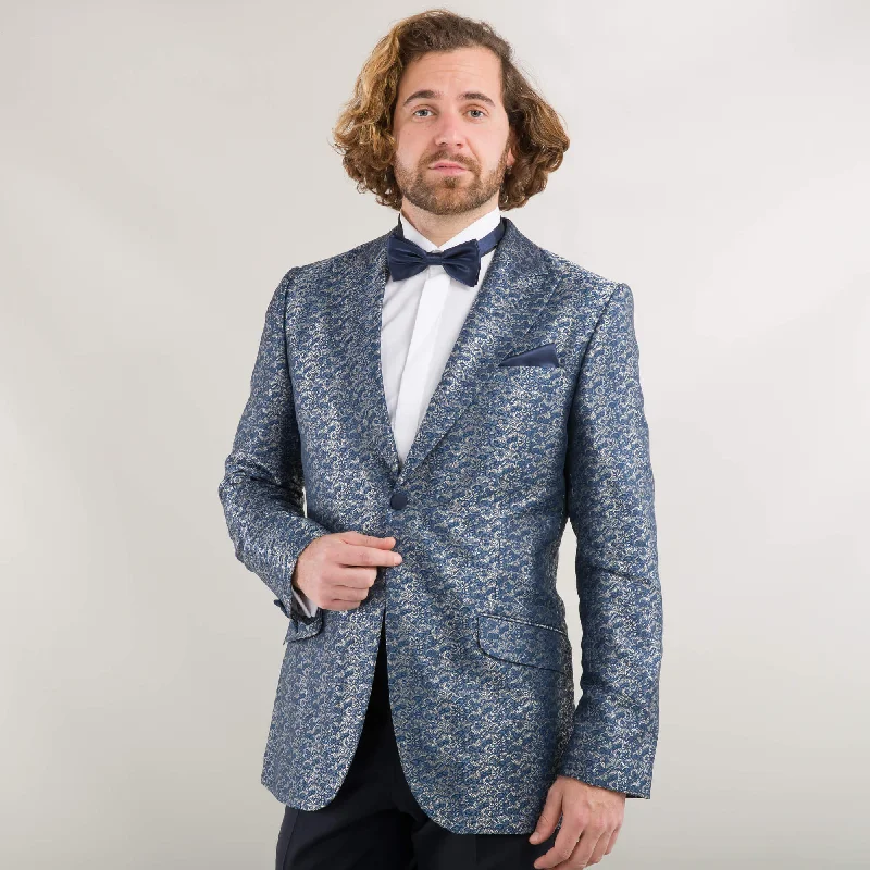 Special Buy Blue and Silver Floral Evening Jacket
