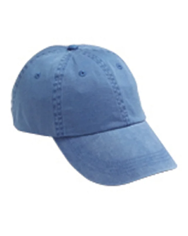 Discount Deals Anvil 6-Panel Pigment-Dyed Twill Cap | Deck Blue