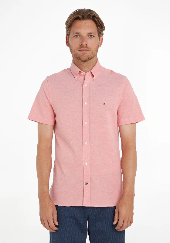 Huge Discounts Tommy Hilfiger 1985 Slim Short Sleeve Shirt, Peach Dusk