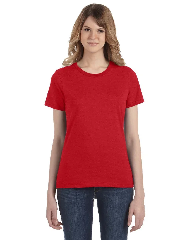 Limited Availability Anvil Ladies Fashion Fit T-Shirt | Heather Red