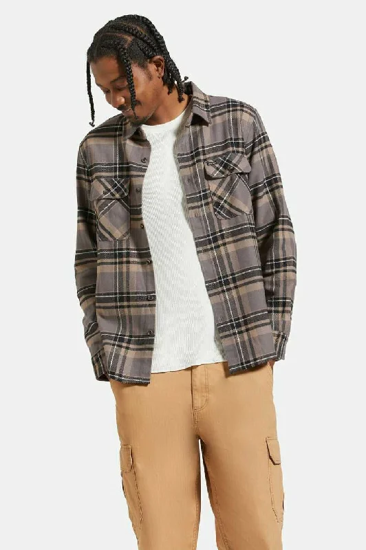 Act Fast Bowery Long Sleeve Flannel - Charcoal/Black/Cinder Grey