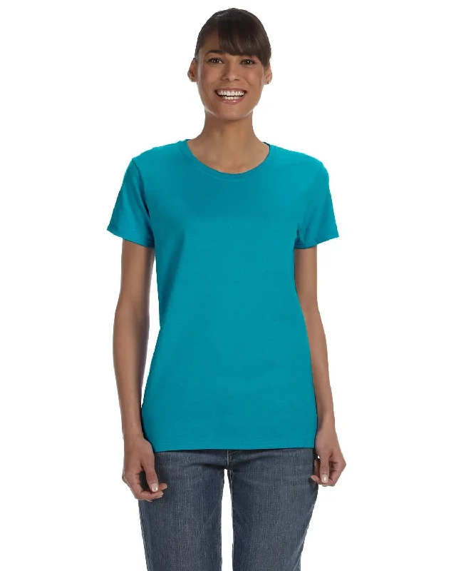 Major Deal Gildan Ladies Lightweight 100% Cotton T-Shirt | Tropical Blue