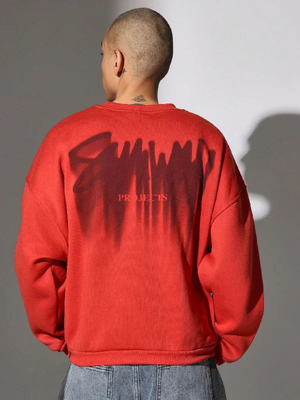 Amazing Deals Oversized Fit Sweatshirt With Graffiti Graphic Print