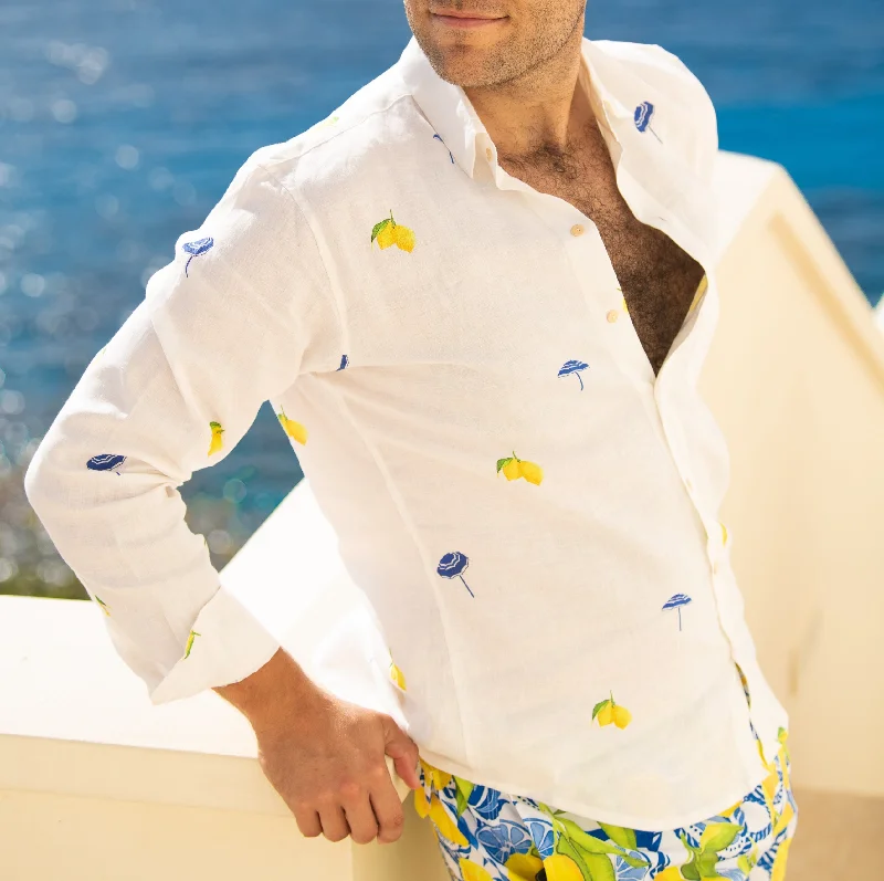 Weekend Deals to Make You Smile The Fontelina - Long Sleeve Linen Shirt