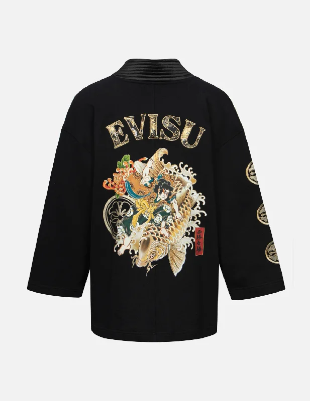 Big Discounts Multi Embroideriy and Print Loose Fit Kimono