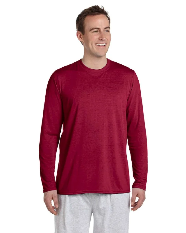 Stock Up Gildan 4.5 oz. Performance Long Sleeve T-Shirt | Cardinal Red