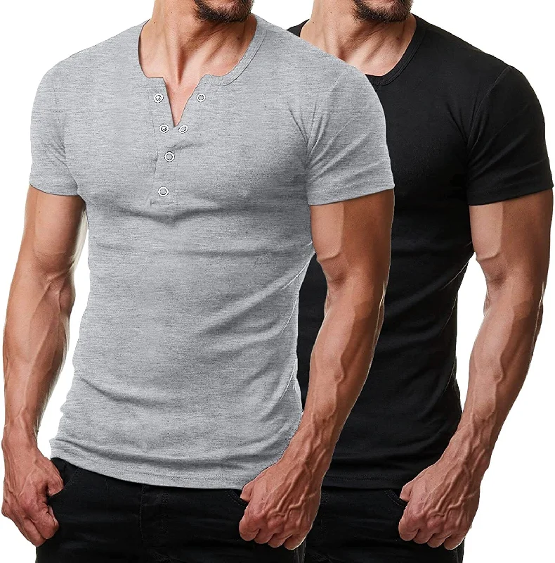 Weekend Discounts Worth Grabbing 2 Pack Short Sleeve Workout Gym T-Shirt (US Only)