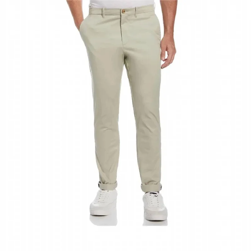 Steals and Deals Slim Fit Premium Basic Chino Pants In Light Grey