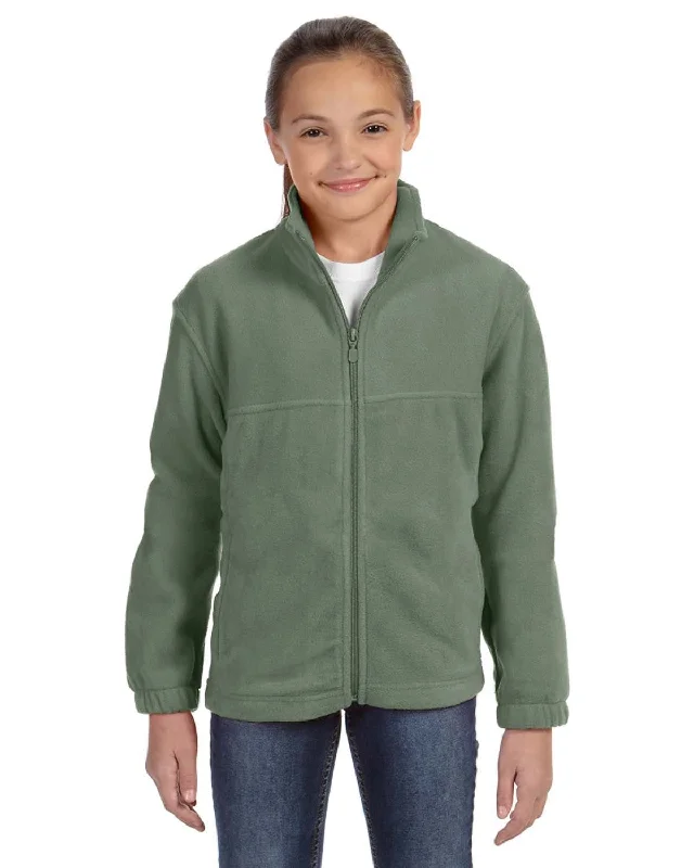 Friends and Family Sale Harriton Youth Full-Zip Fleece | Dill